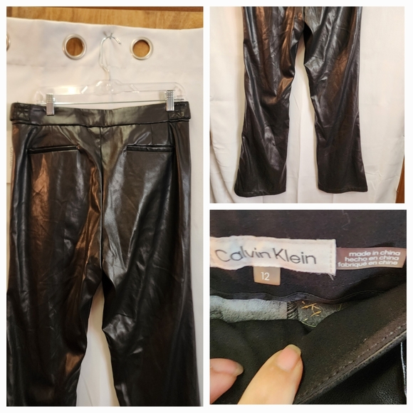 (9220) Calvin Klein faux leather pants - Picture 3 of 3